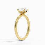 Petal 1.5mm Diamond Ring Yellow Gold 18k Radiant Engagement Ring