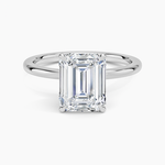 Petal 1.5mm Diamond Ring Platinum Emerald Engagement Ring