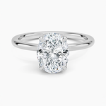 Petal 1.5mm Diamond Ring Platinum Oval Engagement Ring