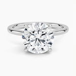 Petal 1.5mm Diamond Ring Platinum Round Engagement Ring