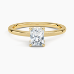 Petal 1.5mm Diamond Ring Yellow Gold 18k Radiant Engagement Ring