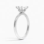 Petal Six Prong Diamond Ring Platinum Marquise Engagement Ring