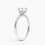 Petal Six Prong Diamond Ring Platinum Oval Engagement Ring
