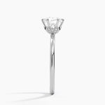 Petal Six Prong Diamond Ring Platinum Round Engagement Ring