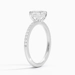Perfect Fit Half Coverage Hidden Halo Diamond Ring (1/5 ct. tw.) Platinum Asscher Engagement Ring