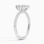 Perfect Fit Half Coverage Hidden Halo Diamond Ring (1/5 ct. tw.) Platinum Marquise Engagement Ring
