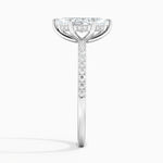 Perfect Fit Half Coverage Hidden Halo Diamond Ring (1/5 ct. tw.) Platinum Marquise Engagement Ring
