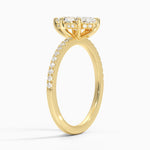 Perfect Fit Half Coverage Hidden Halo Diamond Ring (1/5 ct. tw.) Yellow Gold 18k Marquise Engagement Ring