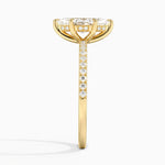 Perfect Fit Half Coverage Hidden Halo Diamond Ring (1/5 ct. tw.) Yellow Gold 18k Marquise Engagement Ring