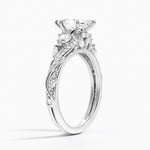 Begonia Vine Three Stone Diamond Ring (2/3 ct. tw.) Platinum Marquise Engagement Ring