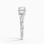 Begonia Vine Three Stone Diamond Ring (2/3 ct. tw.) Platinum Round Engagement Ring