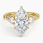 Begonia Vine Three Stone Diamond Ring (2/3 ct. tw.) Yellow Gold 18k Marquise Engagement Ring