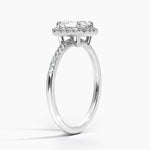 Cambria Halo Diamond Ring Platinum Asscher Engagement Ring