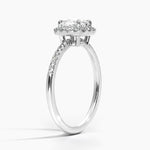 Cambria Halo Diamond Ring Platinum Cushion Engagement Ring