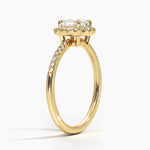 Cambria Halo Diamond Ring Yellow Gold 18k Cushion Engagement Ring