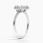 Cambria Halo Diamond Ring Platinum Marquise Engagement Ring
