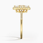 Cambria Halo Diamond Ring Yellow Gold 18k Marquise Engagement Ring
