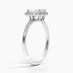 Cambria Halo Diamond Ring Platinum Oval Engagement Ring