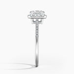 Cambria Halo Diamond Ring Platinum Princess Engagement Ring