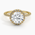 Cambria Halo Diamond Ring Yellow Gold 18k Round Engagement Ring
