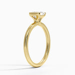 Annika Semi-Bezel Solitaire Ring Yellow Gold 18k Asscher Engagement Ring