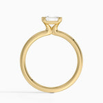 Annika Semi-Bezel Solitaire Ring Yellow Gold 18k Asscher Engagement Ring