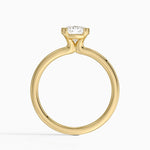 Annika Semi-Bezel Solitaire Ring Yellow Gold 18k Cushion Engagement Ring