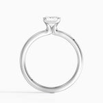 Annika Semi-Bezel Solitaire Ring Platinum Emerald Engagement Ring
