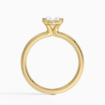 Annika Semi-Bezel Solitaire Ring Yellow Gold 18k Oval Engagement Ring