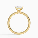 Annika Semi-Bezel Solitaire Ring Yellow Gold 18k Princess Engagement Ring