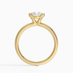 Annika Semi-Bezel Solitaire Ring Yellow Gold 18k Round Engagement Ring