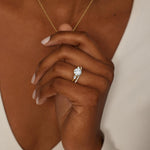 Delilah Three Stone Pear Diamond Ring (1/5 ct. tw.) Engagement Ring Setting