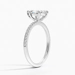 Perfect Fit Half Coverage Diamond Ring Platinum Marquise Engagement Ring