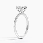 Perfect Fit Half Coverage Diamond Ring Platinum Pear Engagement Ring