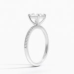 Perfect Fit Half Coverage Diamond Ring Platinum Princess Engagement Ring