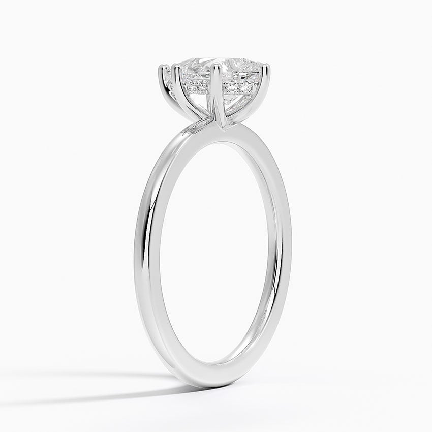 Sydney Perfect Fit Hidden Halo Diamond Ring Platinum Pear Engagement Ring