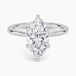 Sydney Perfect Fit Hidden Halo Diamond Ring Platinum Marquise Engagement Ring