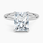 Sydney Perfect Fit Hidden Halo Diamond Ring Platinum Radiant Engagement Ring