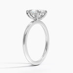 Audrey Perfect Fit Hidden Halo 1.4mm Diamond Ring Platinum Marquise Engagement Ring