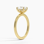 Audrey Perfect Fit Hidden Halo 1.4mm Diamond Ring Yellow Gold 18k Radiant Engagement Ring