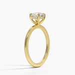 Audrey Perfect Fit Hidden Halo 1.4mm Diamond Ring Yellow Gold 18k Round Engagement Ring