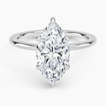 Audrey Perfect Fit Hidden Halo 1.4mm Diamond Ring Platinum Marquise Engagement Ring