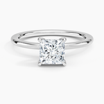 Audrey Perfect Fit Hidden Halo 1.4mm Diamond Ring Platinum Princess Engagement Ring