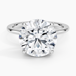 Audrey Perfect Fit Hidden Halo 1.4mm Diamond Ring Platinum Round Engagement Ring