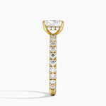 Grand Perfect Fit Three-Quarter Diamond Ring Yellow Gold 18k Radiant Engagement Ring
