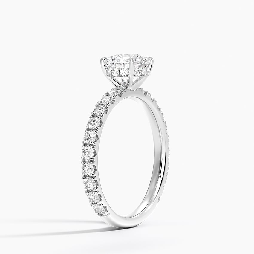 Grand Perfect Fit Three-Quarter Diamond Ring Platinum Round Engagement Ring