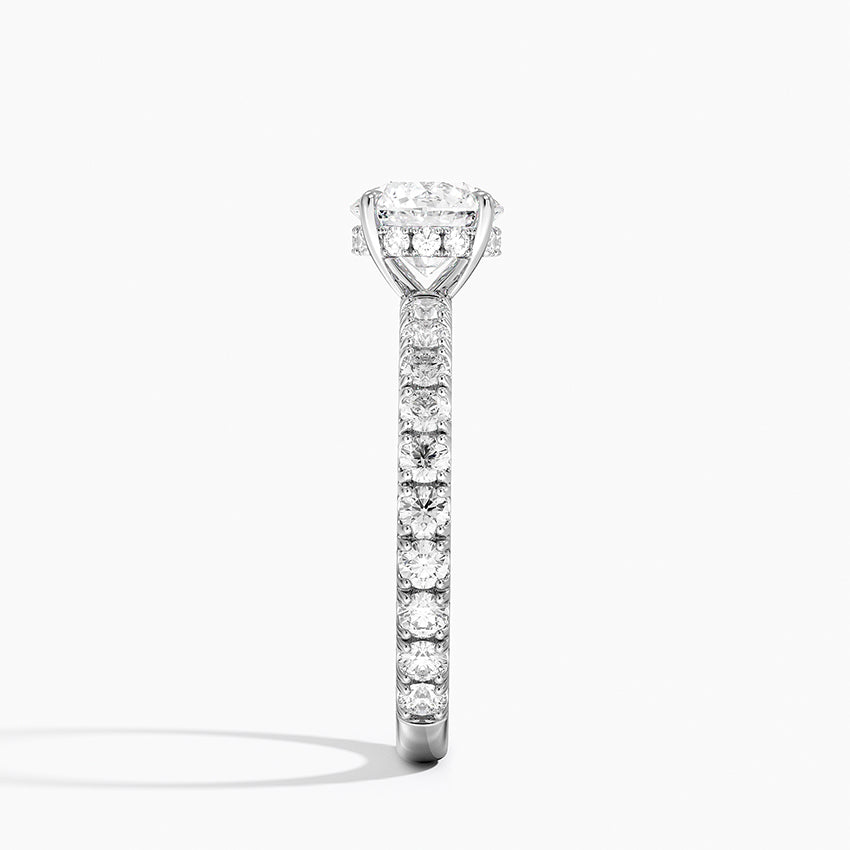 Grand Perfect Fit Three-Quarter Diamond Ring Platinum Round Engagement Ring