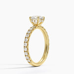 Grand Perfect Fit Three-Quarter Diamond Ring Yellow Gold 18k Round Engagement Ring