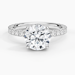 Grand Perfect Fit Three-Quarter Diamond Ring Platinum Round Engagement Ring