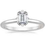 North Star Solitaire Engagement Ring 18K White Gold EM